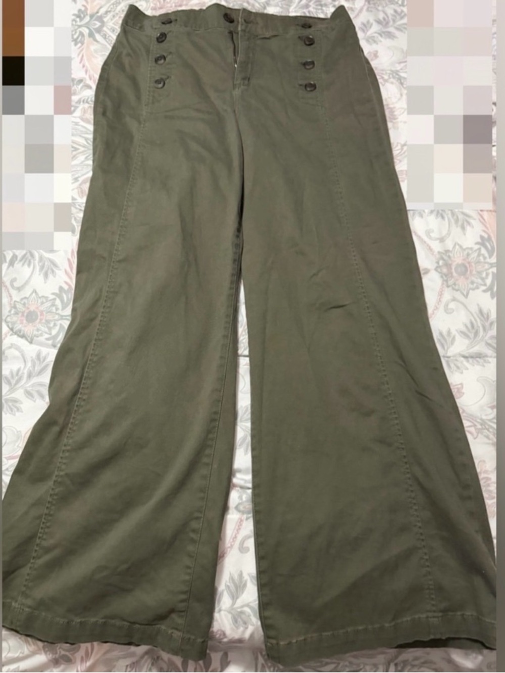 St. John's Bay Wide Leg Pants in Olive